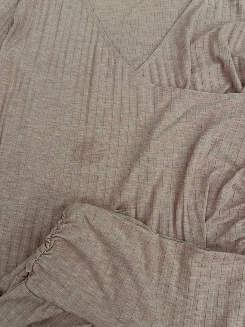 Women’s Ribbed Maternity/Nursing Lounge Set - Blush - Picture 3 of 4